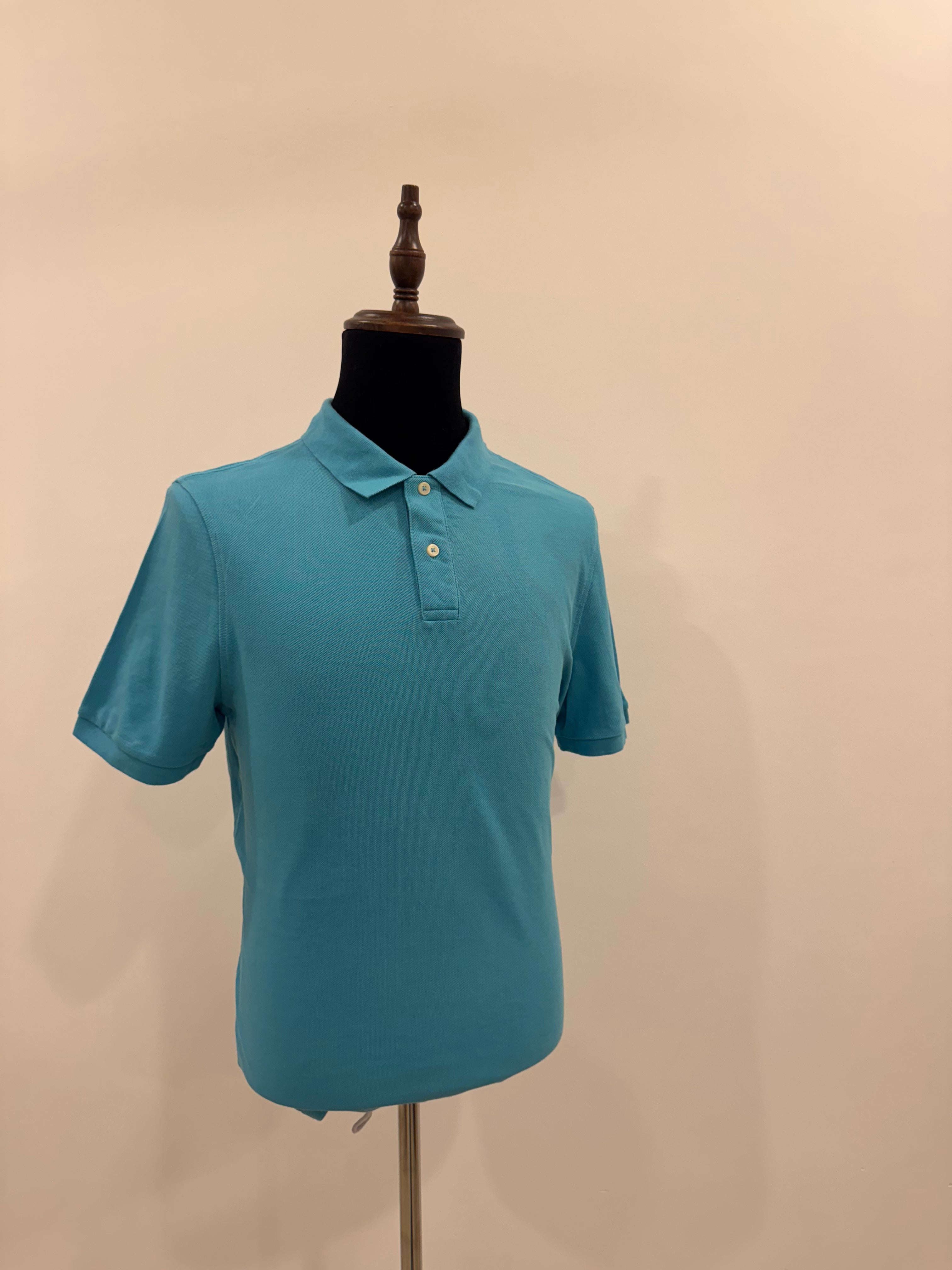 M&S LIGHT BLUE POLO T SHIRT