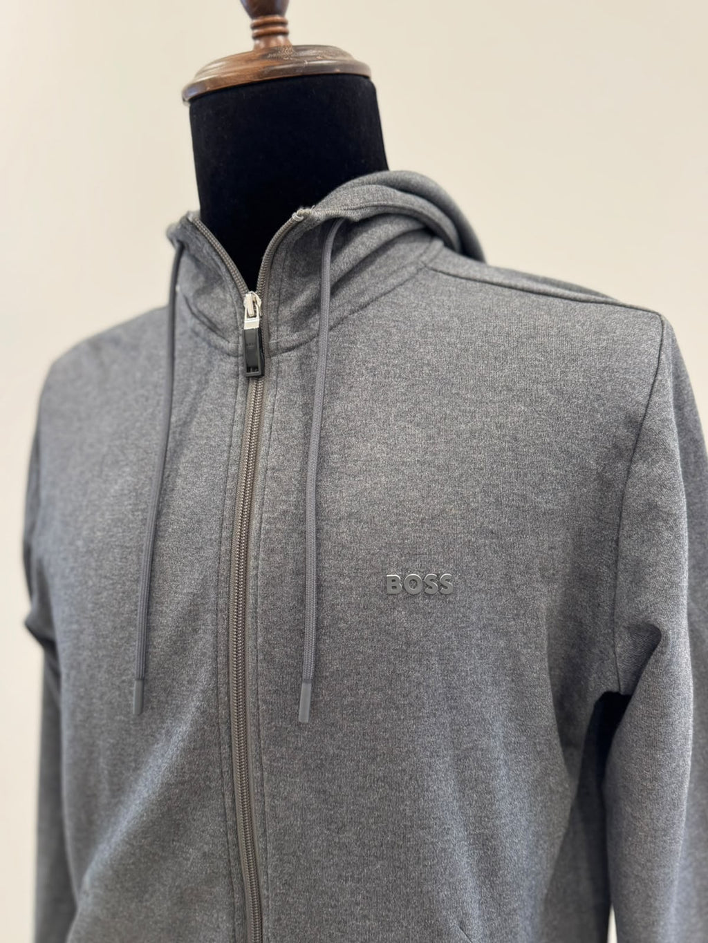 Hugo Boss Saggy Drawstring Full Zip Hoodie Sweatshirt for Men