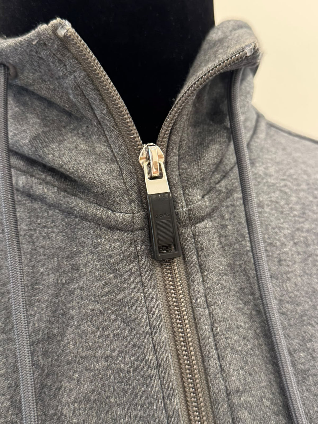 Hugo Boss Saggy Drawstring Full Zip Hoodie Sweatshirt for Men