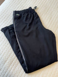 LACOSTE TRACK BOTTOM PANT - BLACK WITH LACOSTE EMB