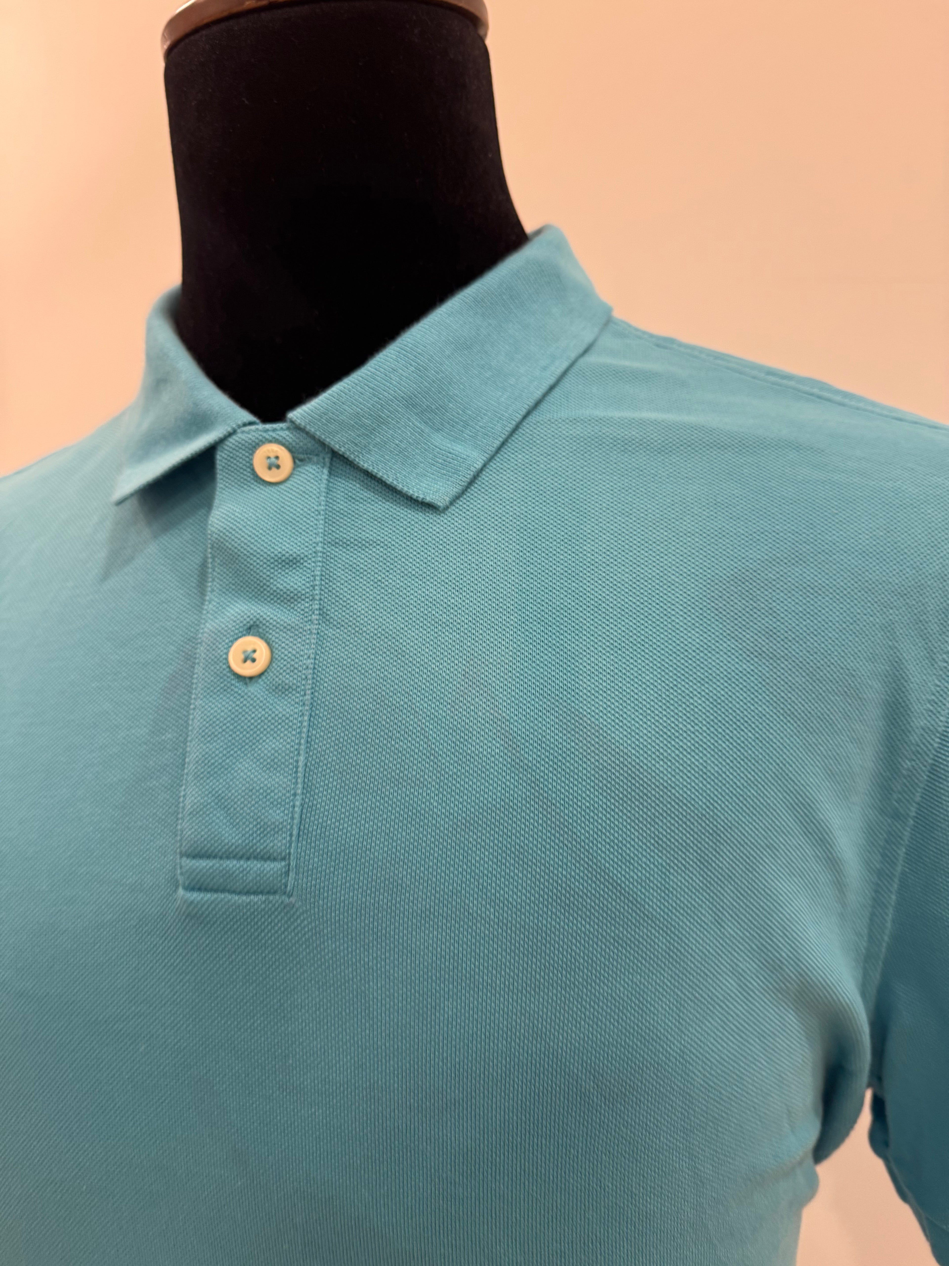 M&S LIGHT BLUE POLO T SHIRT