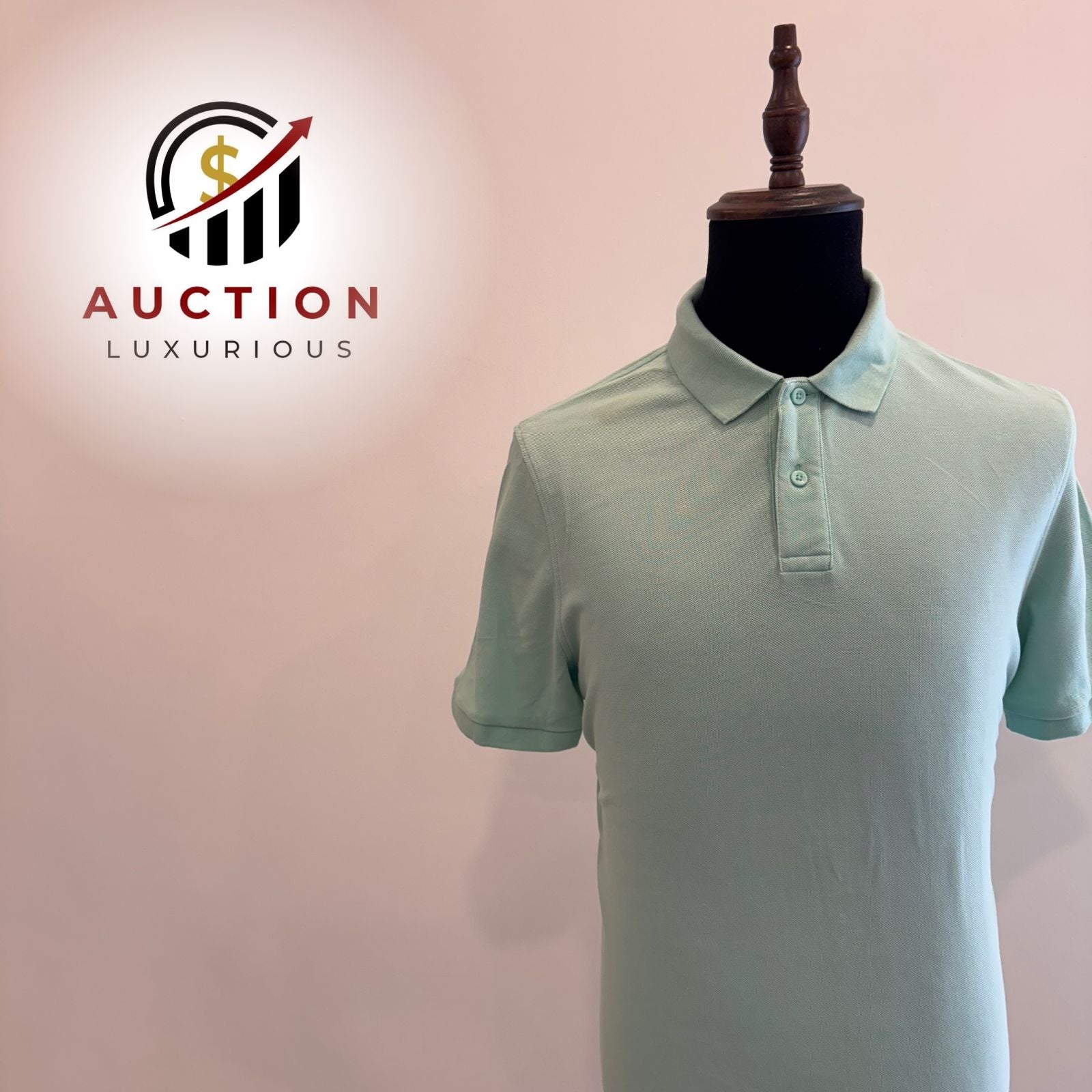 M&S MINT GREEN POLO T-SHIRT