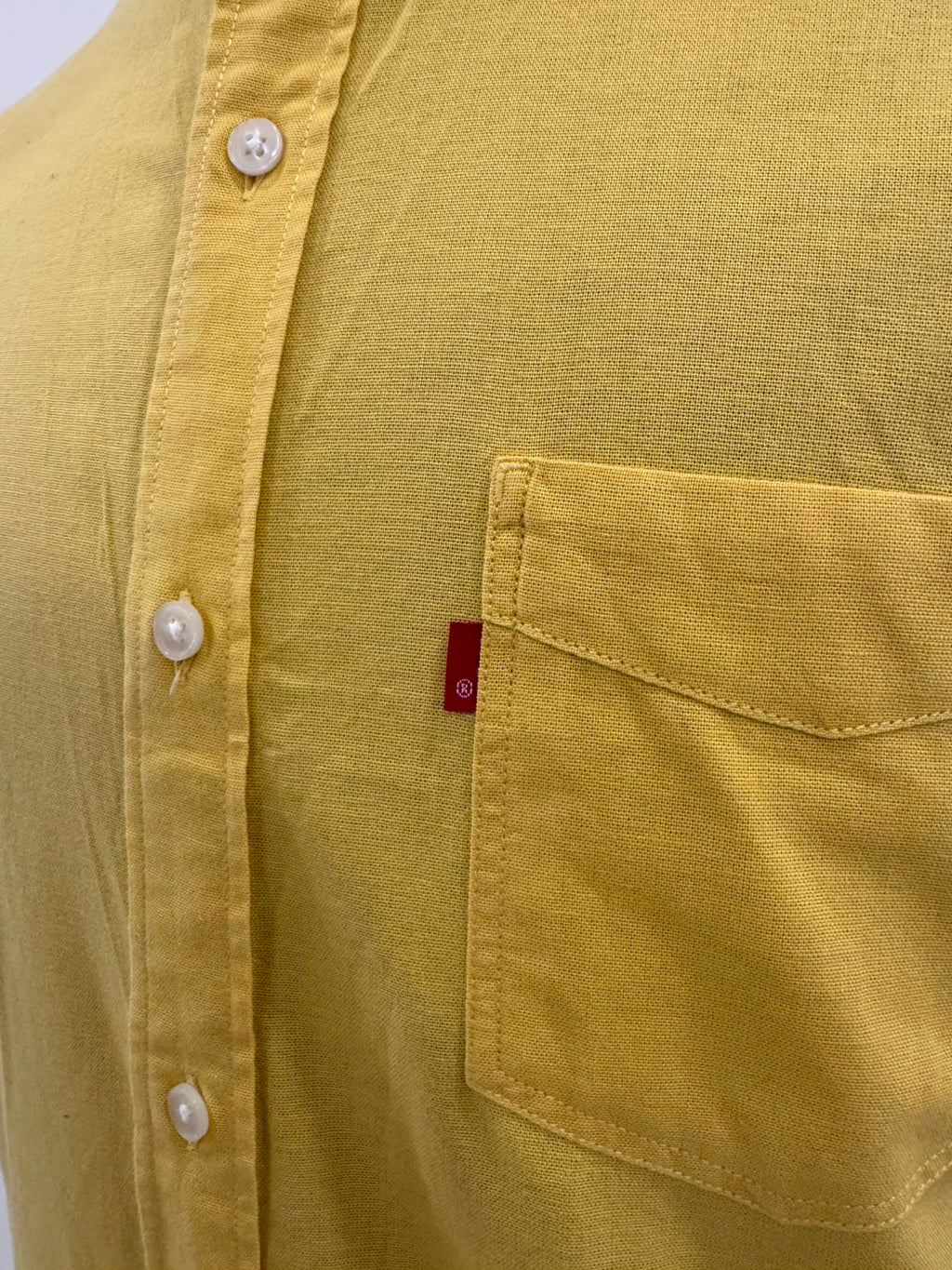 LEVIS MENS YELLOW SHIRT LONG SLEEVE