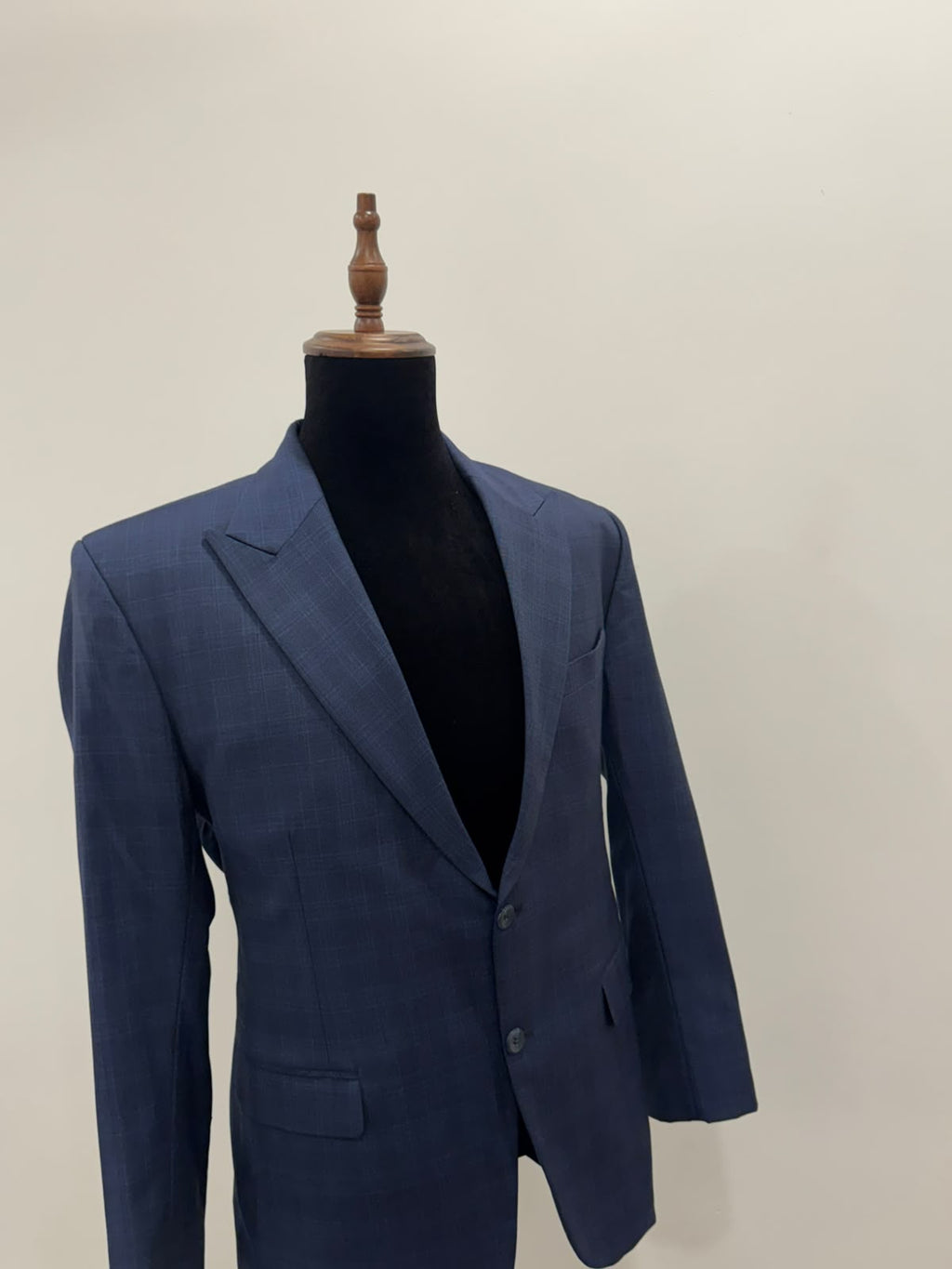PRIZE 2 BLUE CHECKED BUTTON BLAZE