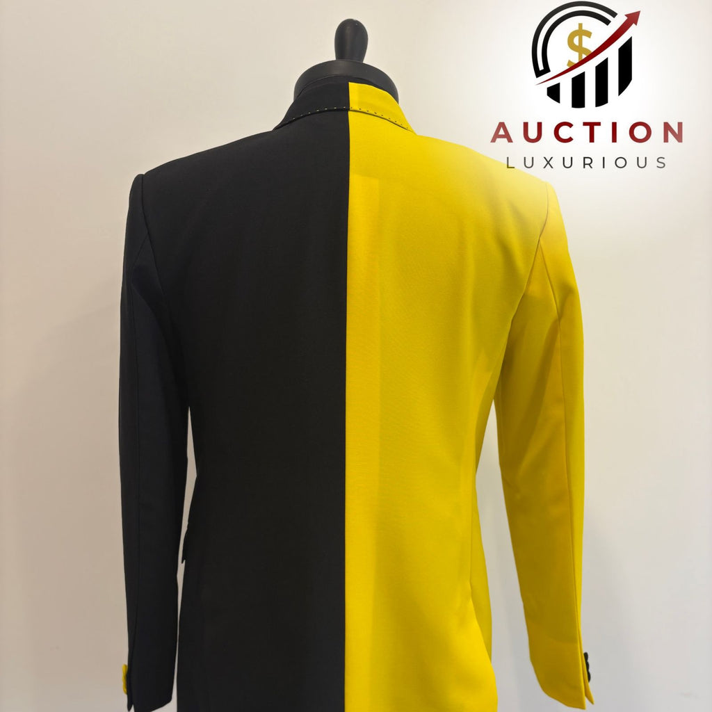 Two Tone black & Yellow Blazer with Pant  - Prize
