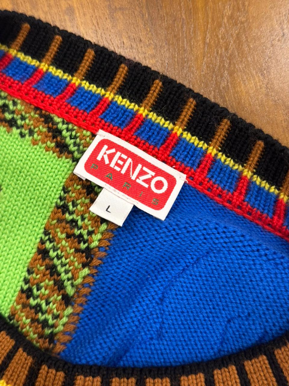 Boke Boy Patchwork Sweater in Wool-cotton Blend - KENZO