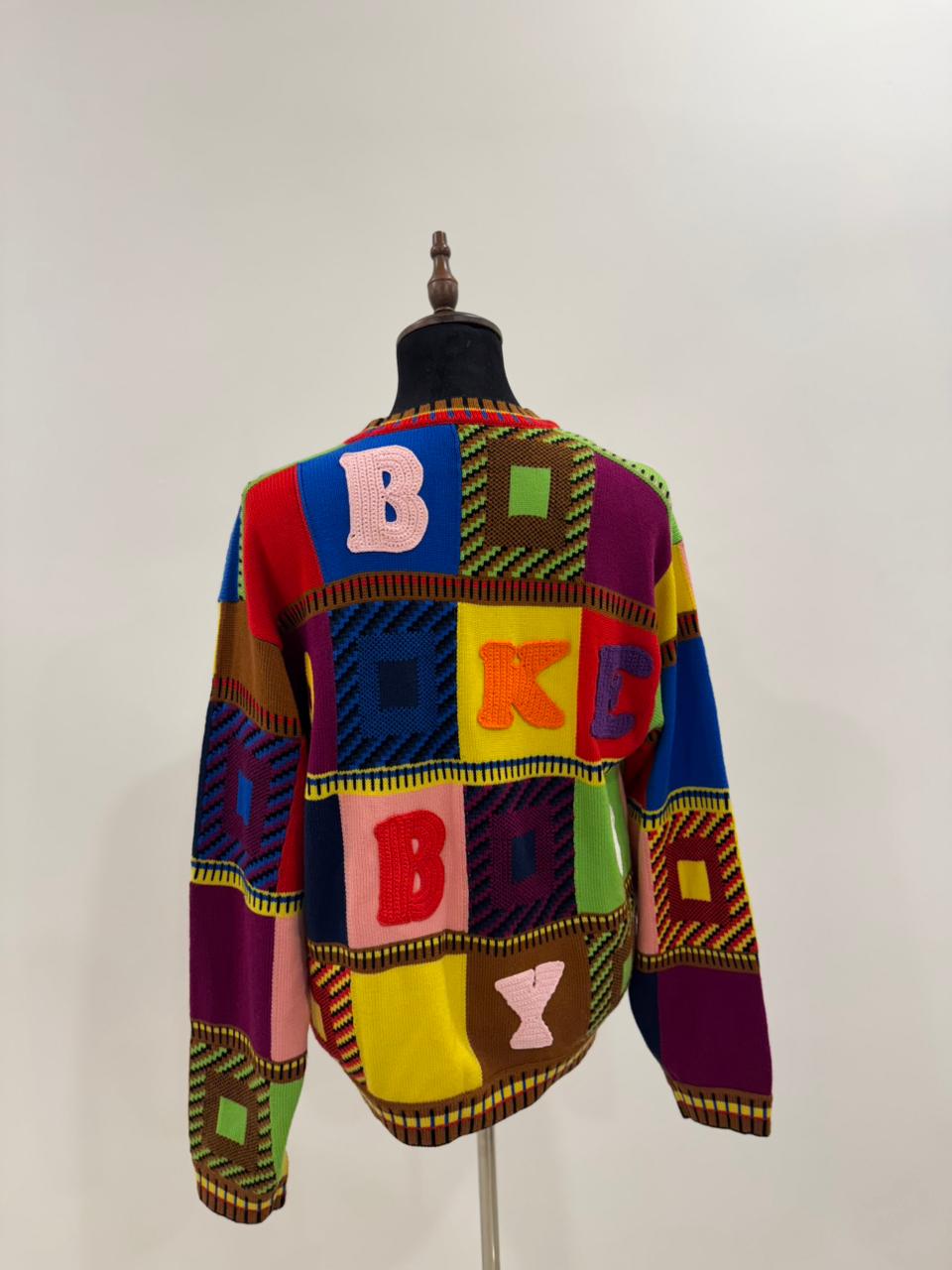 Boke Boy Patchwork Sweater in Wool-cotton Blend - KENZO