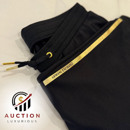 Armani Exchange Black Drawstring Sweat pants