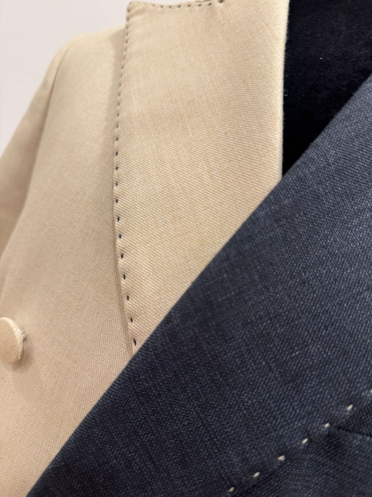 Prize Two Toned Dark Grey & Beige Blazer with Pant