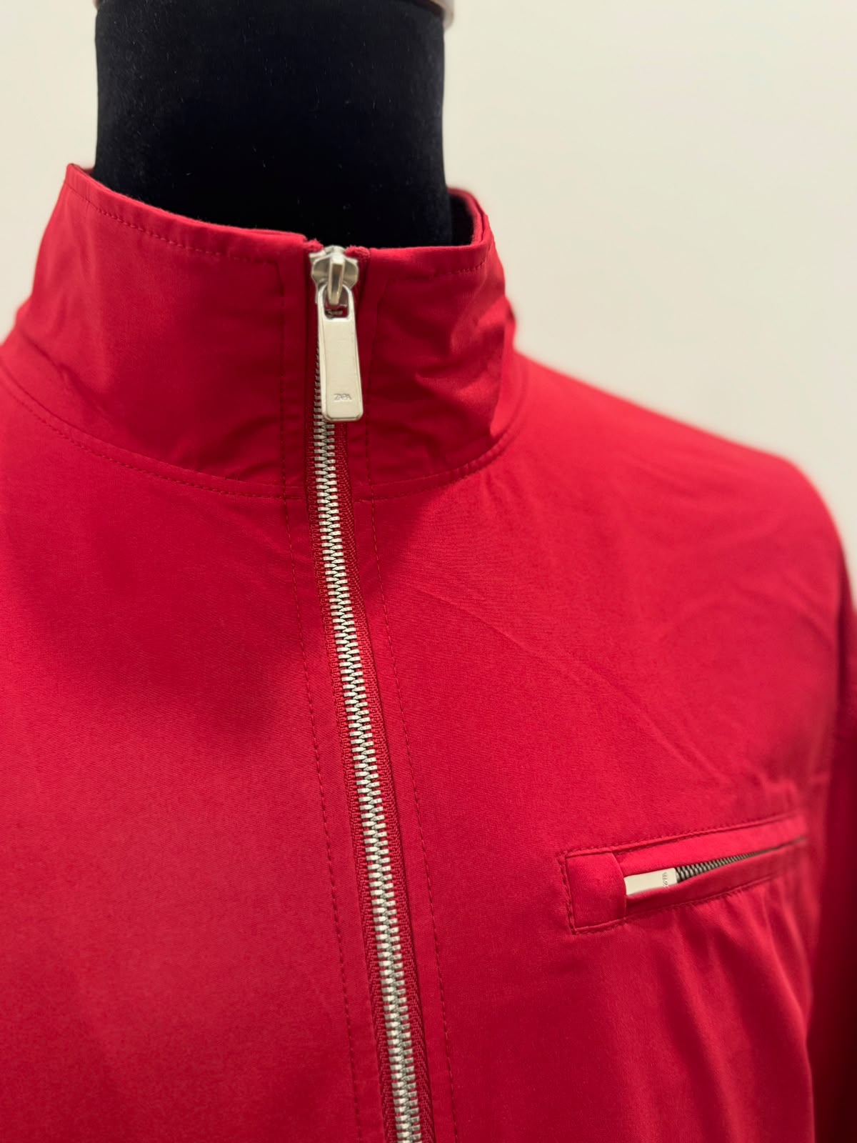 ZARA Red Windcheater Jacket size S Mens Full Zip Casual Outdoors Outerwear