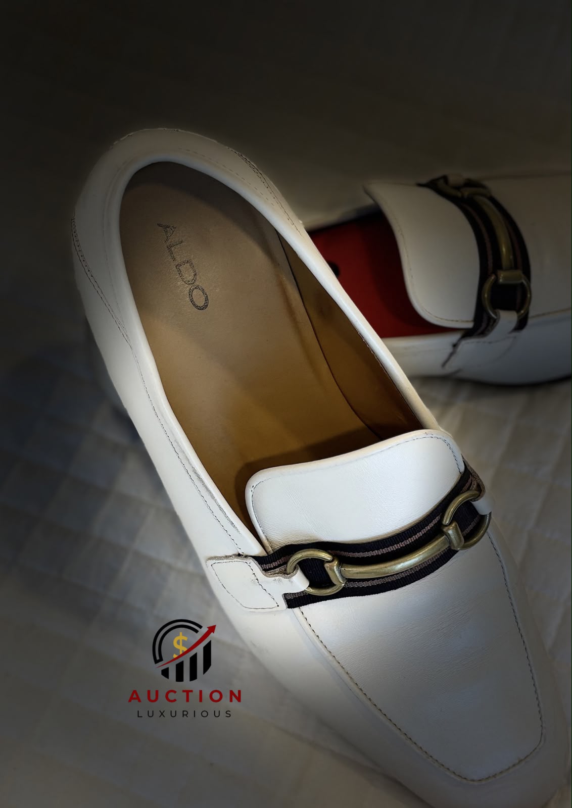 ALDO CREAM HORSEBIT LOAFERS