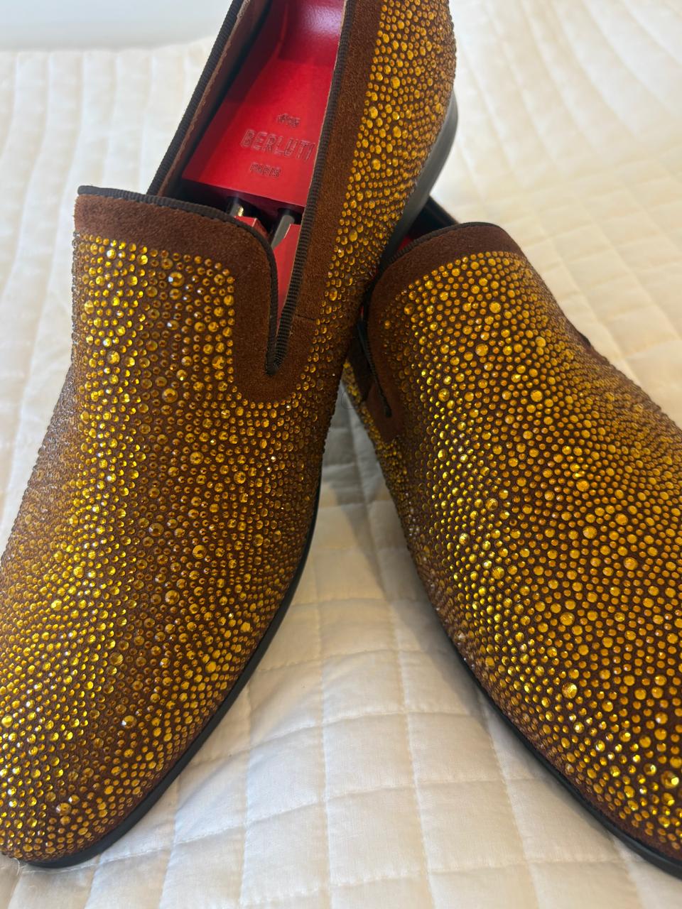 Grey Walk Hand Made GOLD Stone loafer