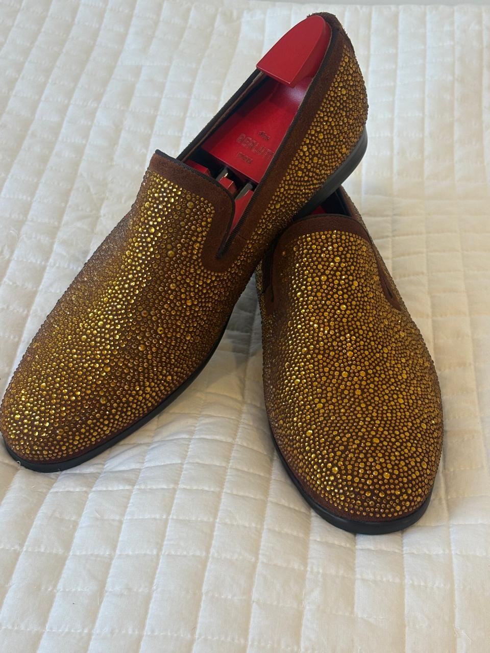 Grey Walk Hand Made GOLD Stone loafer