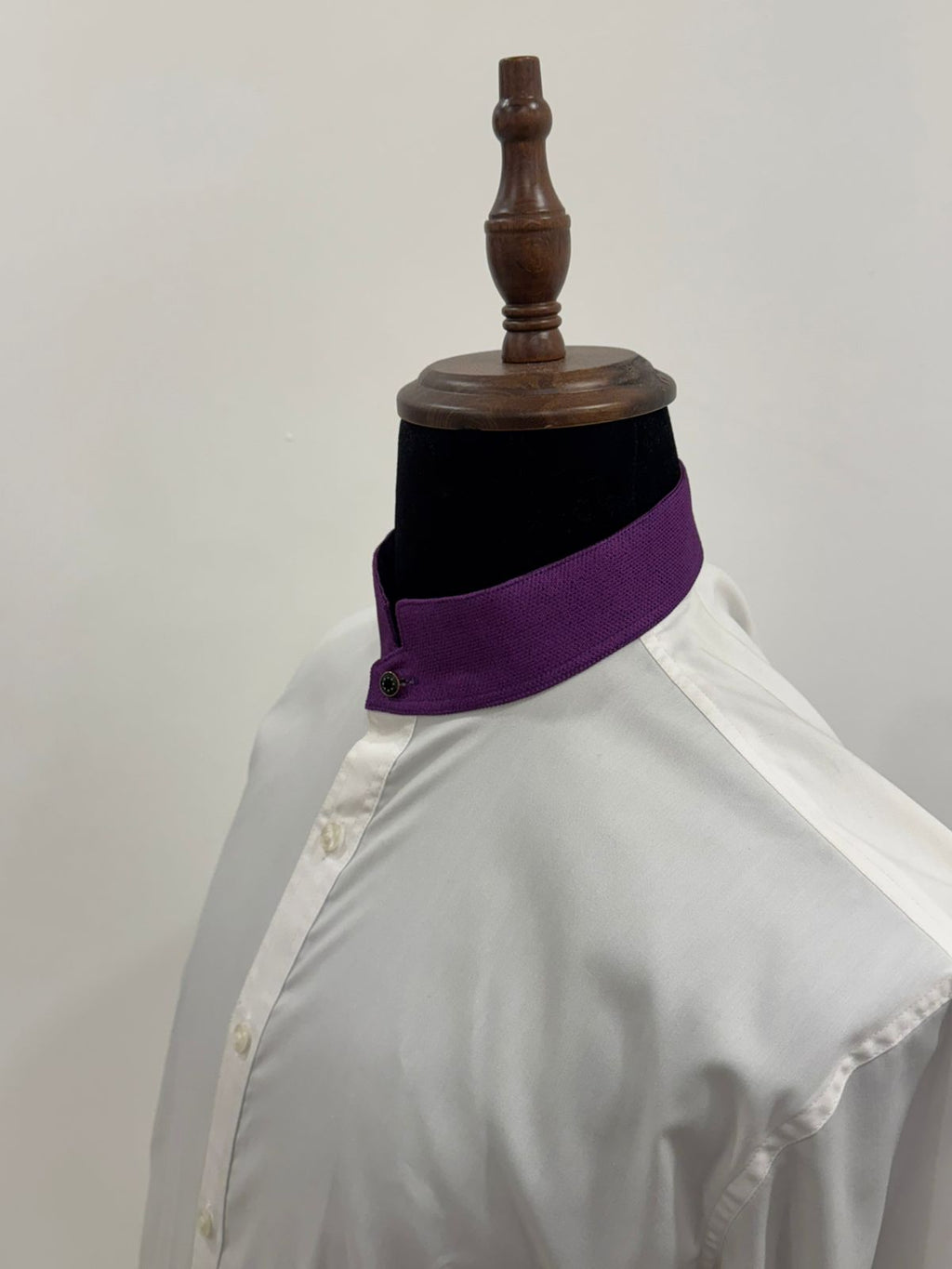 BISHOP COLLAR LONG SLEEVE SHIRT