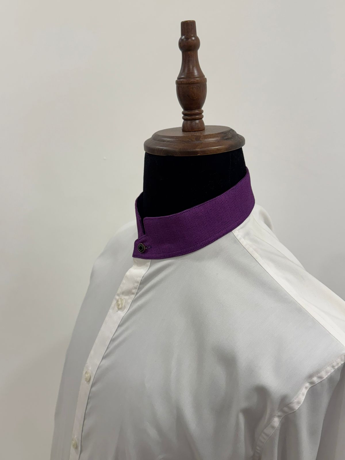 BISHOP COLLAR LONG SLEEVE SHIRT