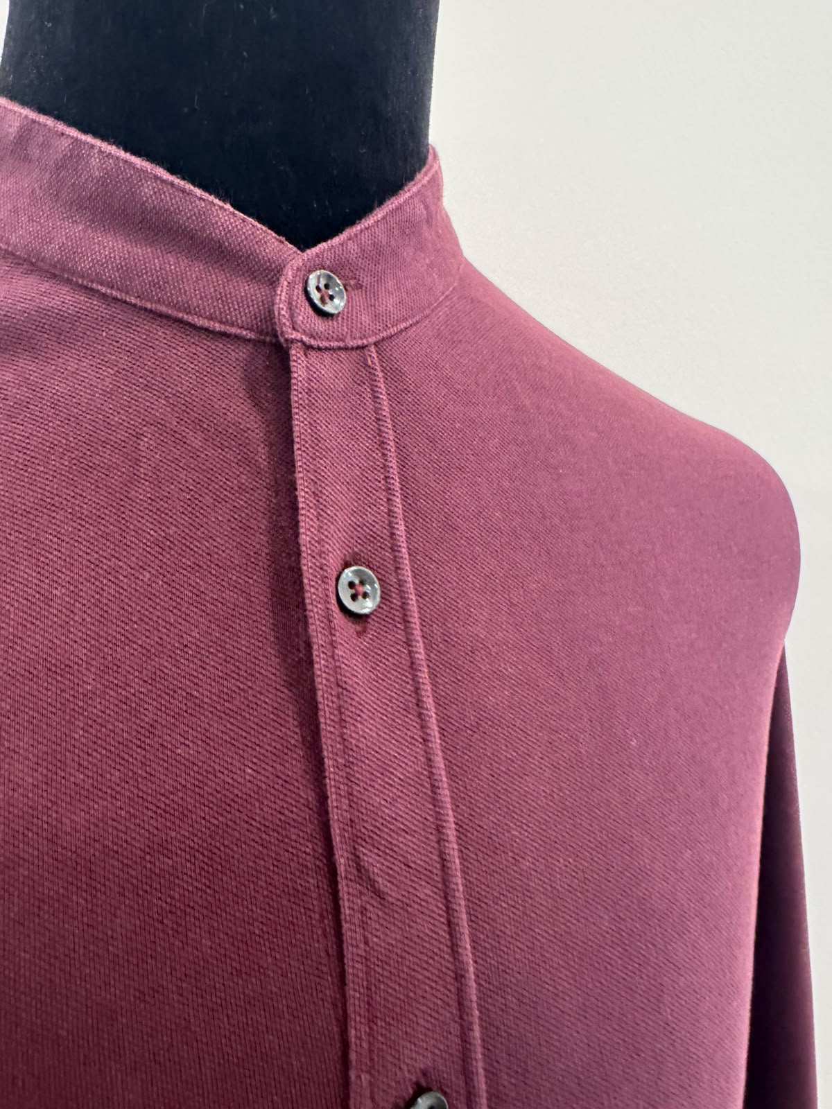 BURGNDY COTTON LONG SLEEVE SHIRT