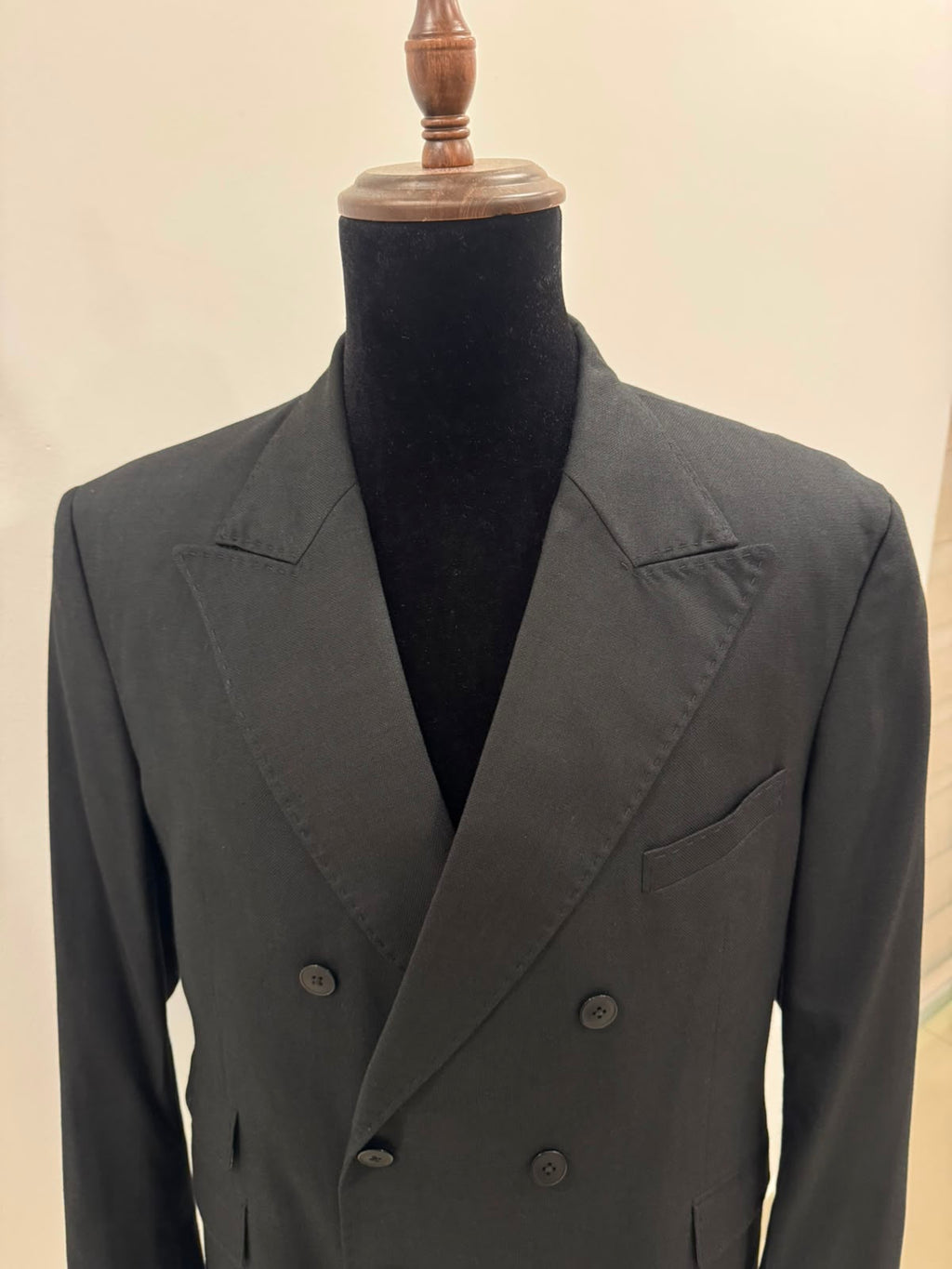 PRIZE FULL BLACK DOUBLE BRESTED SUIT