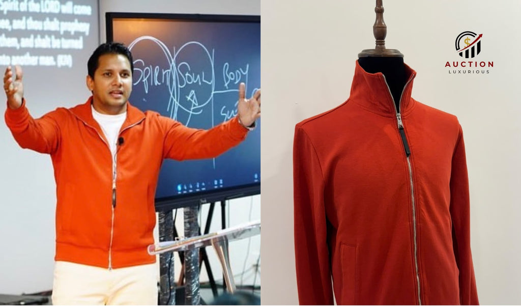 FULL ZIP UP TOMMY HILFIGER ORANGE JACKET
