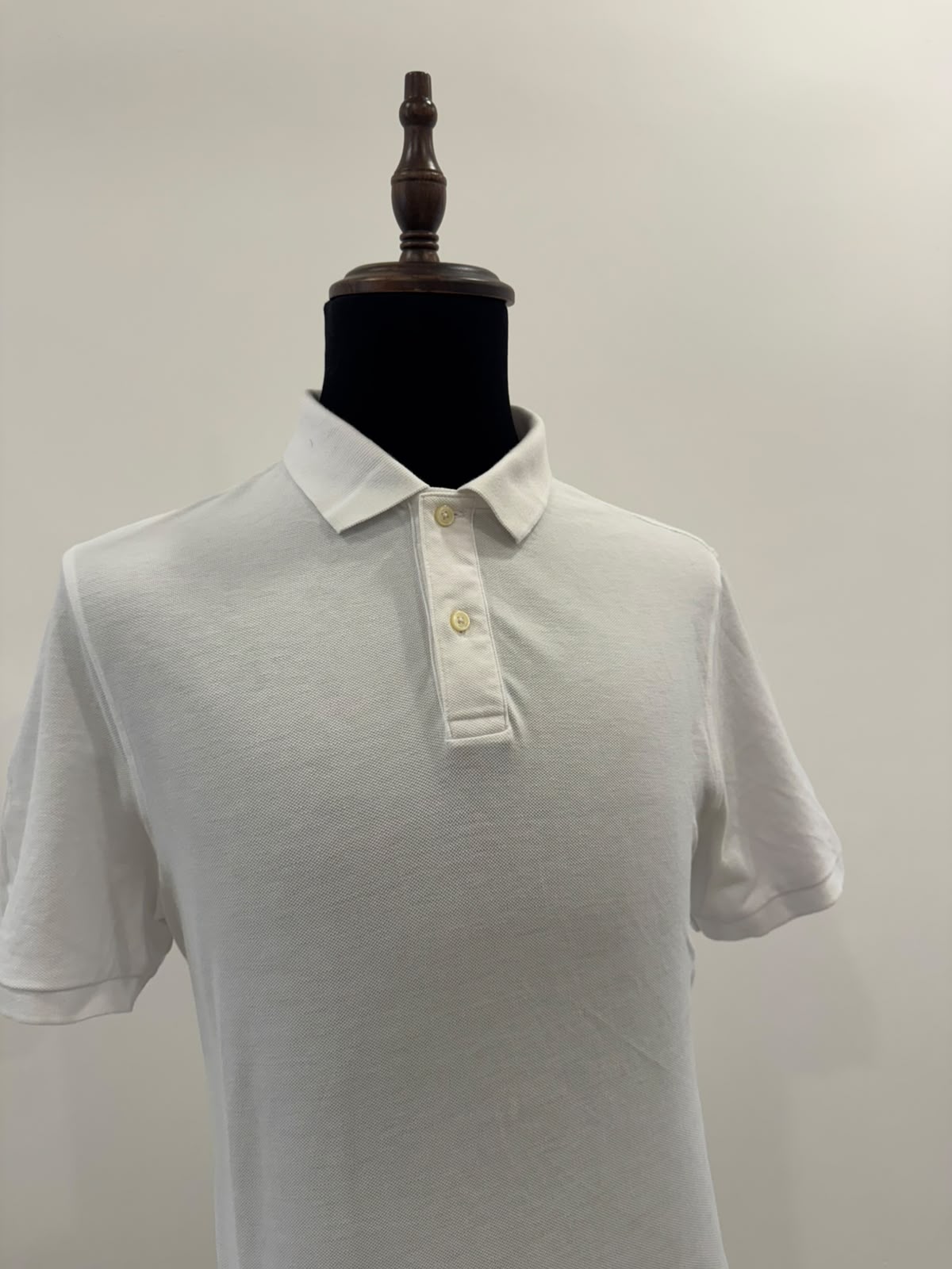 M&S WHITE POLO T-SHIRT